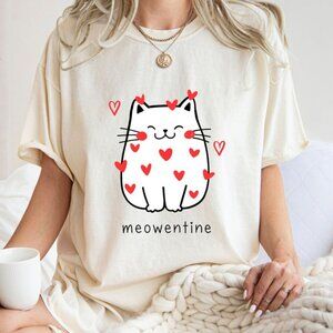 Cat Valentine T-Shirt, Valentines Day T-Shirt, Meowentine Valentine Shirt